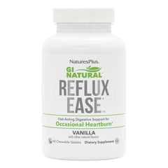 NTP348 | NaturesPlus GI Natural Reflux Ease vanilla chewable tablets bottle front label