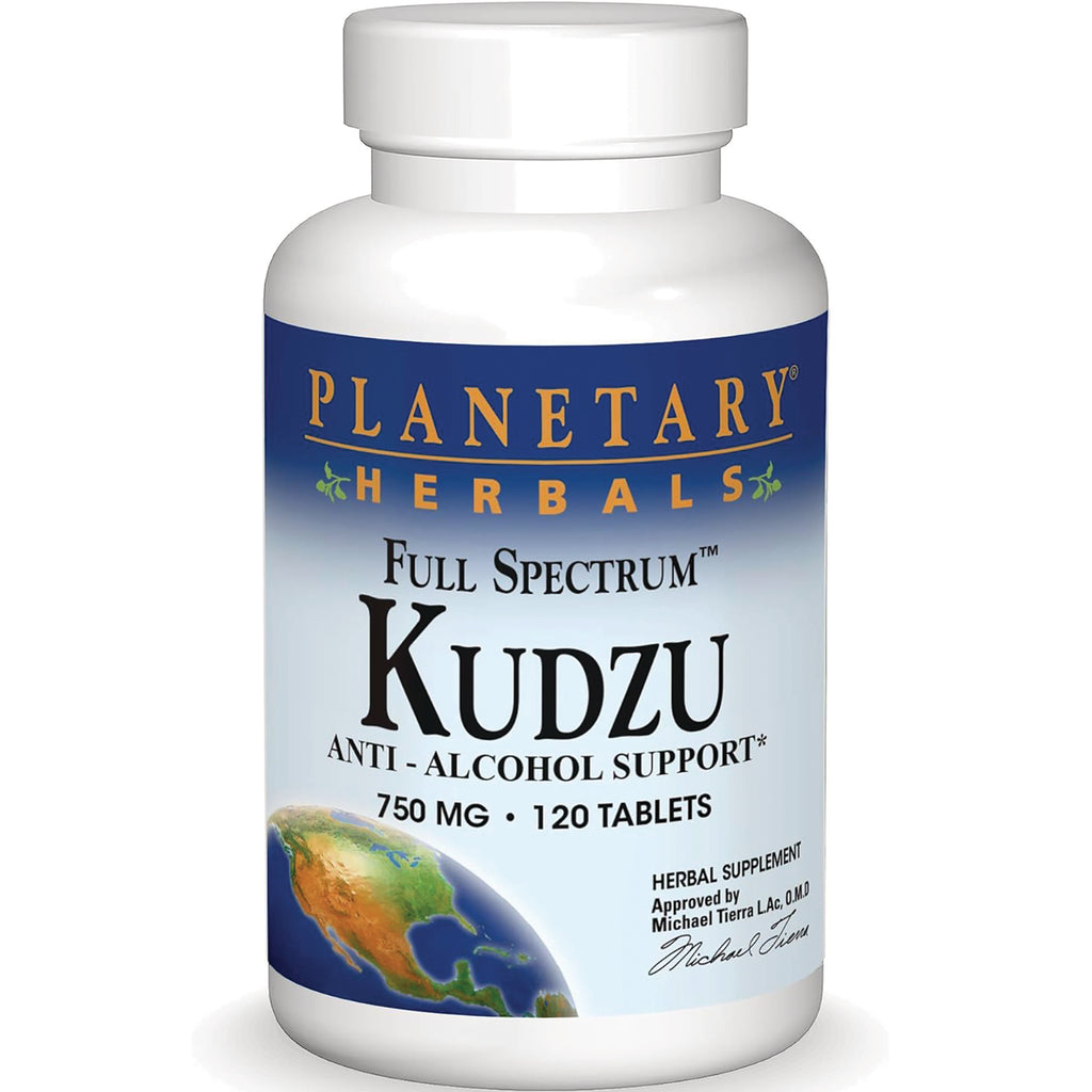 PF208 | Planetary Herbals Full Spectrum Kudzu supplement bottle, 750 mg, 120 tablets, anti-alcohol support - Thumbnail