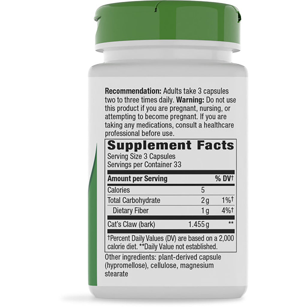 NW469 | Back of brown supplement bottle showing Supplement Facts panel with serving size, ingredients, and warning text - Thumbnail