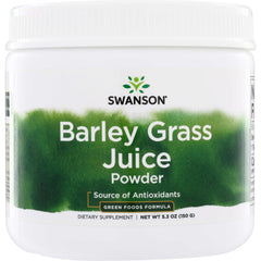 SWR004 | Front of Swanson Barley Grass Juice Powder, Source of Antioxidants, 5.3 oz