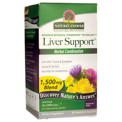 NAT363 | Nature's Answer Liver Support herbal combination box with 1,500 mg blend and 90 vegetarian capsules
