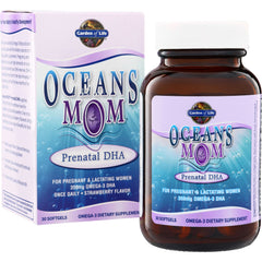 GLF057 | Garden of Life Oceans Mom Prenatal DHA omega-3 dietary supplement, 30 softgels