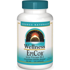 SN662 | Source Naturals Wellness EpiCor with Vitamin D-3, 500 mg, 120 capsules