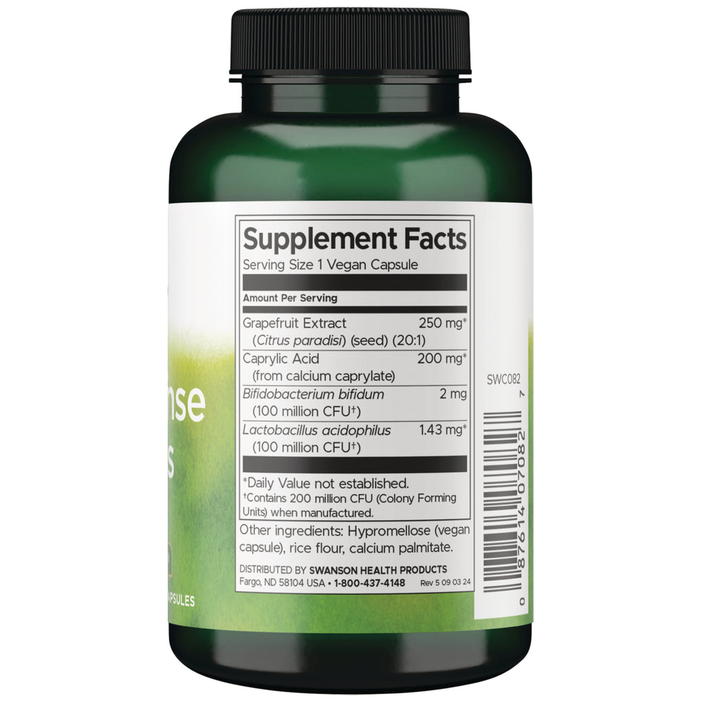 SWC082 | Back label with supplement facts and serving information - Thumbnail
