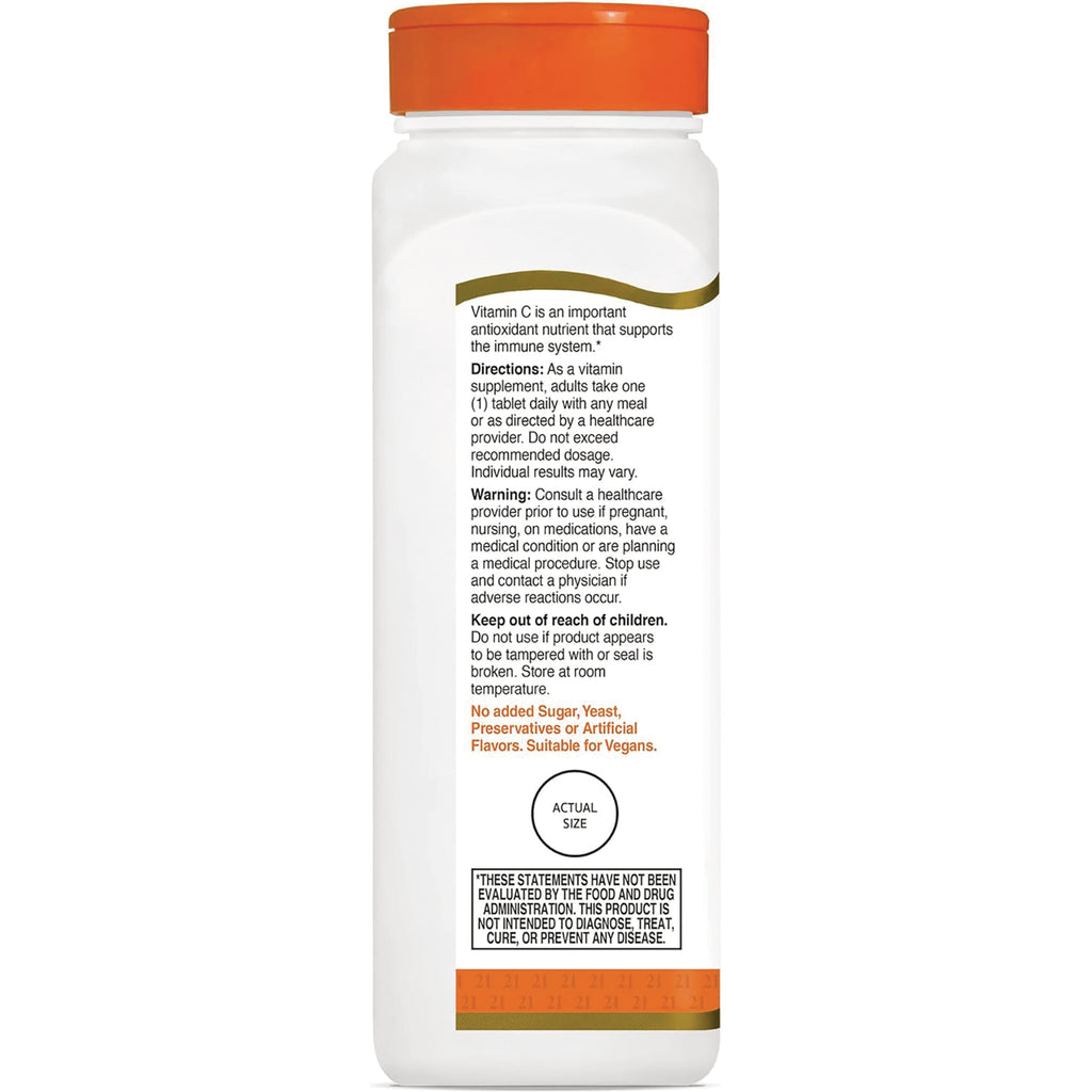 CNT175 | back label of white vitamin bottle with directions, warnings, and actual size circle - Thumbnail