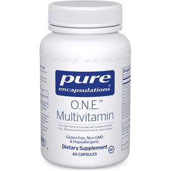 PRN023 | Pure Encapsulations O.N.E. Multivitamin white bottle, 60 capsules, front label