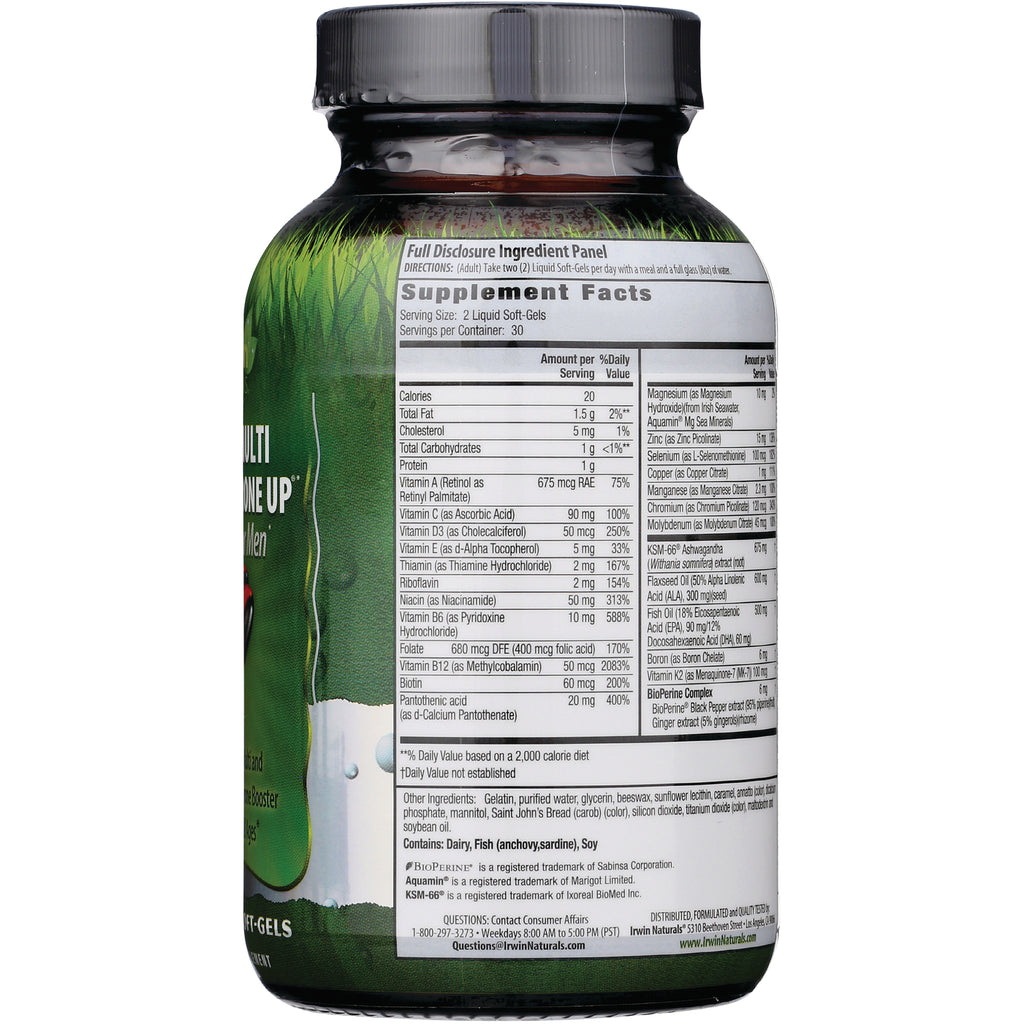IR233 | Back of supplement bottle showing Supplement Facts panel and ingredient list - Thumbnail