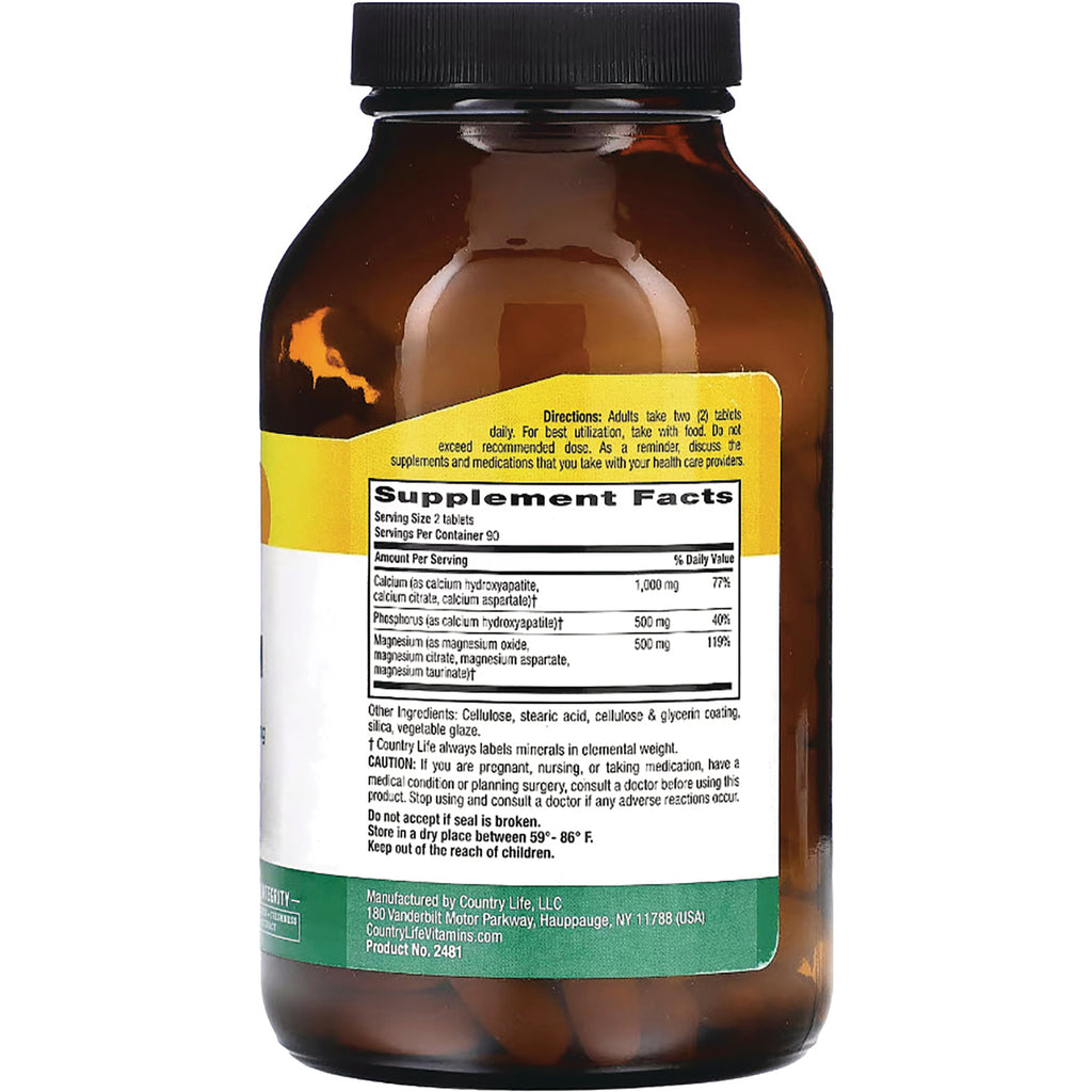 CRL016 | back of brown supplement bottle showing Supplement Facts label and directions - Thumbnail