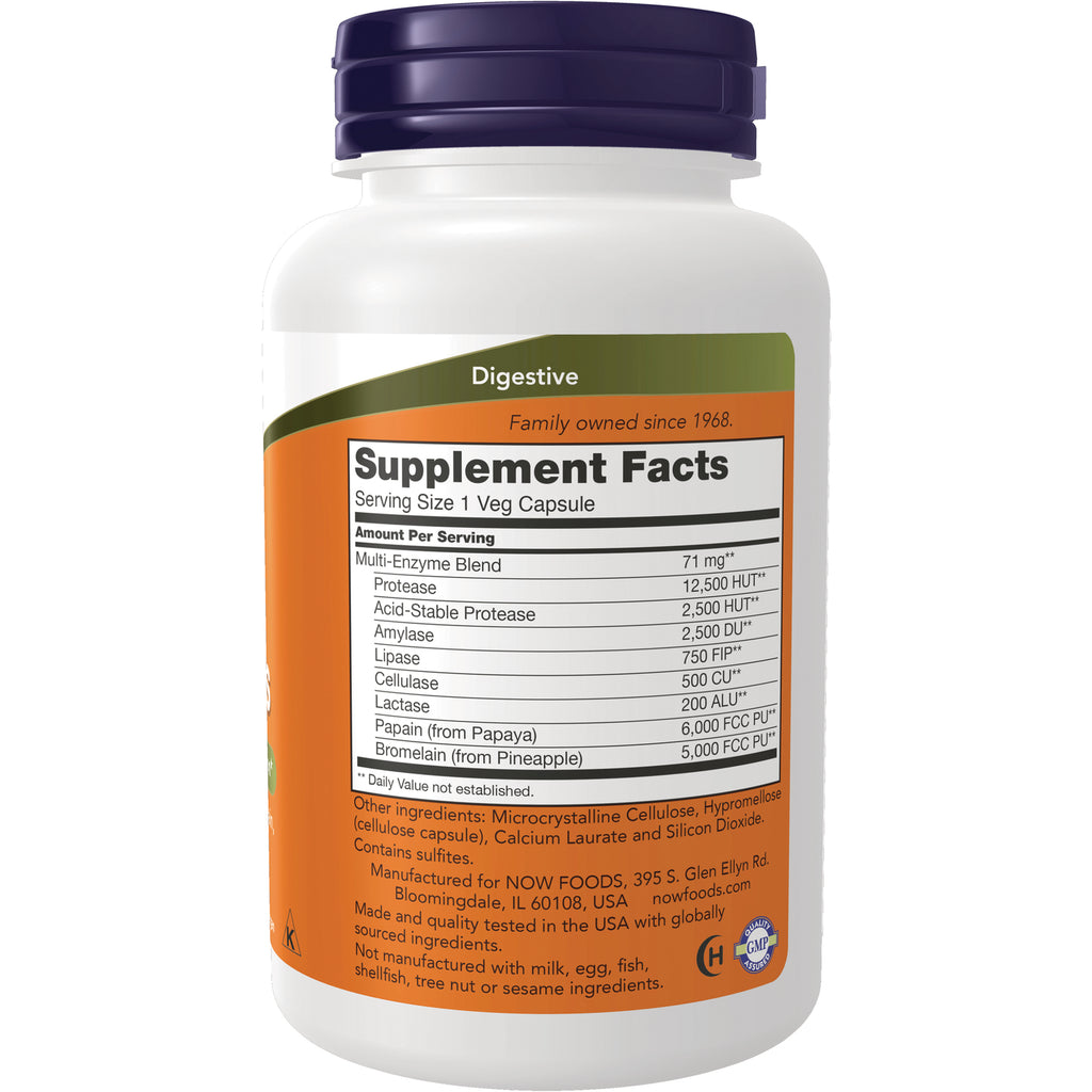NWF082 | Back of white supplement bottle showing Supplement Facts label with Serving Size 1 Veg Capsule and ingredient text - Thumbnail