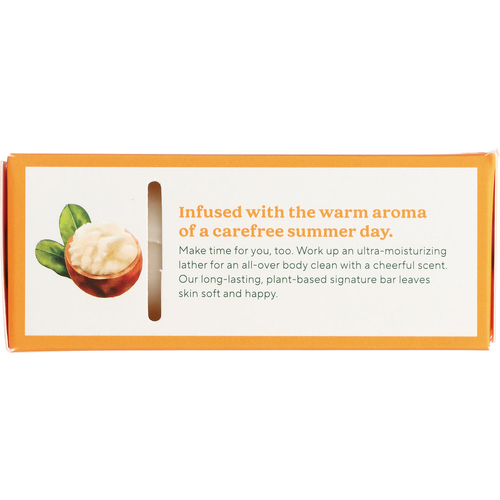 SOF011 | Back panel text: 'Infused with the warm aroma of a carefree summer day' plus moisturizing, plant-based bar claims - Thumbnail