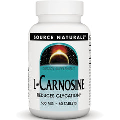 SN462 | Source Naturals L-Carnosine dietary supplement, 500 mg, 60 tablets, front label