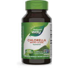 NW782 | Nature's Way Chlorella micro-algae supplement bottle labeled 100 vegan capsules