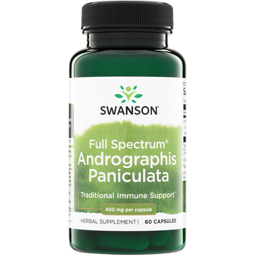 SW1426 | Swanson Full Spectrum Andrographis Paniculata, Traditional Immune Support, 400 mg per capsule, 60 capsules - Thumbnail
