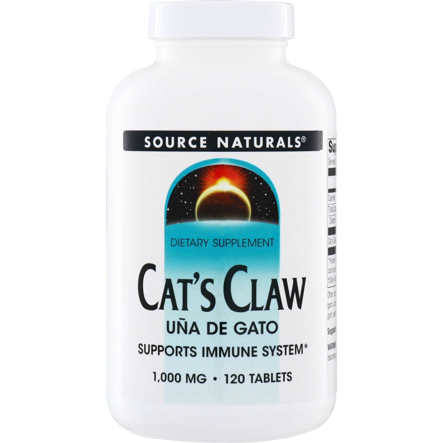 SN233 | Source Naturals Cats Claw dietary supplement, supports immune system, 1,000 mg, 120 tablets