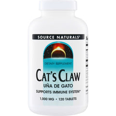 SN233 | Source Naturals Cats Claw dietary supplement, supports immune system, 1,000 mg, 120 tablets