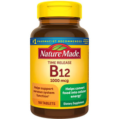 NTM058 | Nature Made Time Release B12 1000 mcg bottle, 160 tablets
