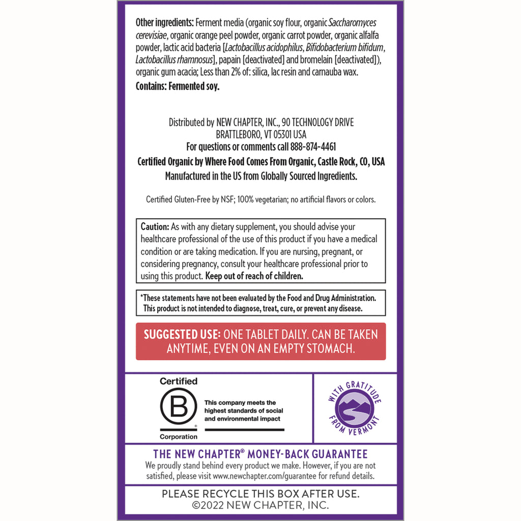 NWC298 | back label showing ingredients, caution box, suggested use, and certification logos - Thumbnail