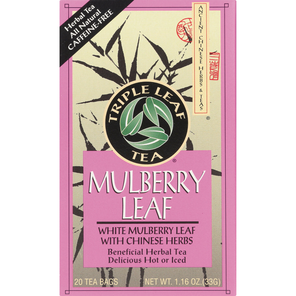 TLT025 | Triple Leaf Tea Mulberry Leaf herbal tea, white mulberry leaf with Chinese herbs, 20 tea bags, caffeine free - Thumbnail