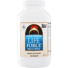 SN116 | Source Naturals Life Force Multiple Energy Activator, 180 tablets, No Iron