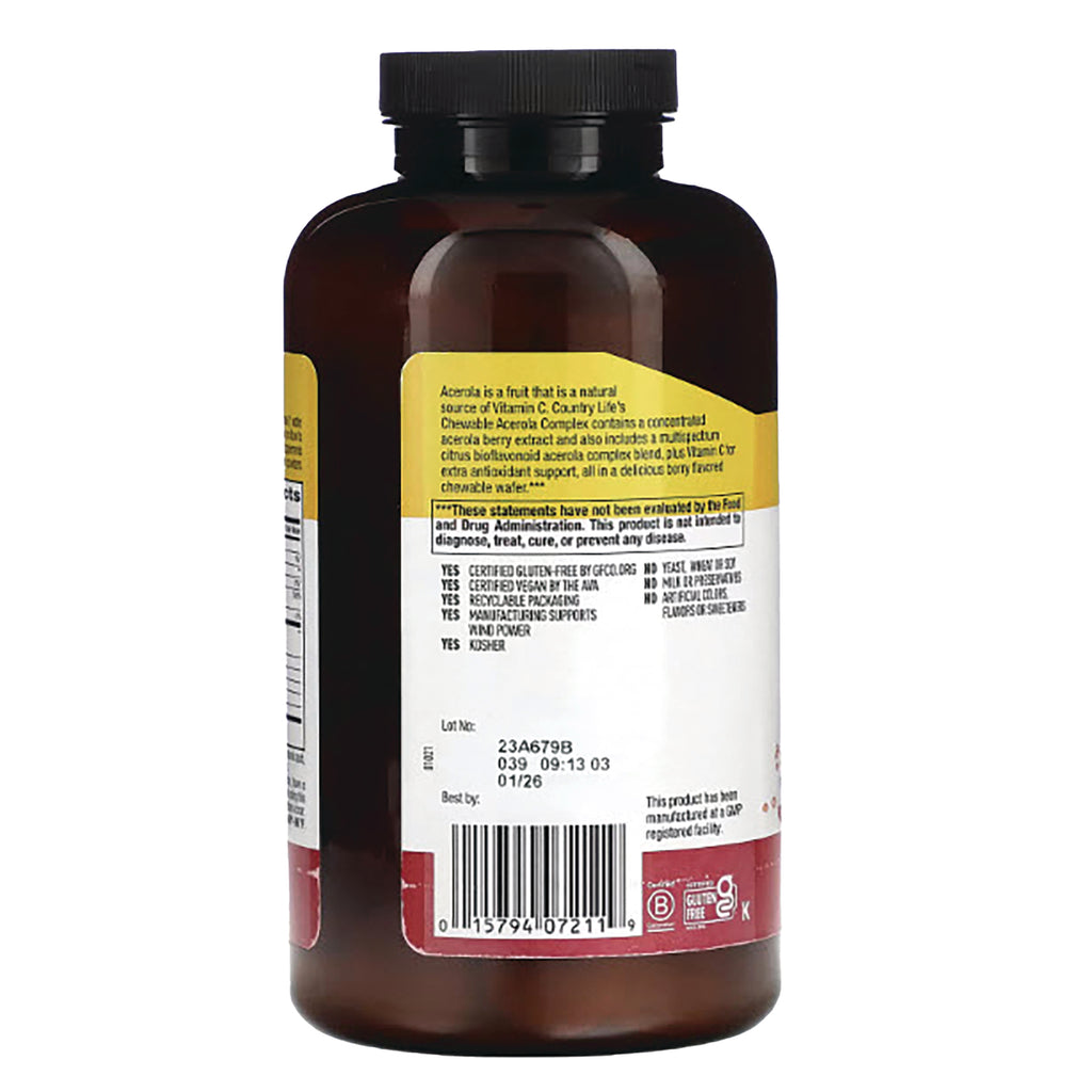 CRL002 | Back of brown supplement bottle showing label text, barcode, lot number and ingredient panel - Thumbnail