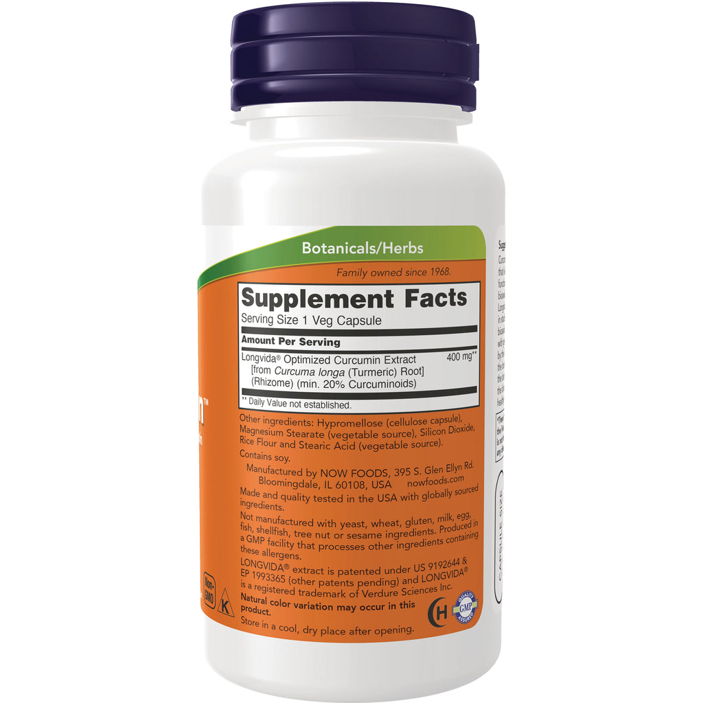 NWF1231 | Back of white supplement bottle showing Supplement Facts label and ingredient text - Thumbnail