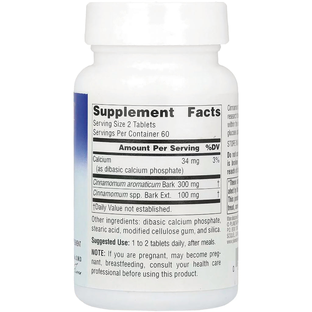PF058 | supplement facts label on back of white bottle showing serving size 2 tablets and ingredient amounts - Thumbnail