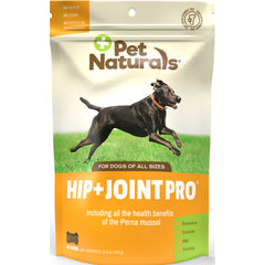 PTN069 | Pet Naturals HIP+JOINT PRO pouch showing black dog running on grass, for dogs of all sizes