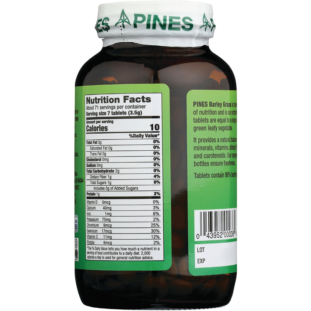 PNN002 | Back label showing nutrition facts panel, supplement description, and barcode on brown bottle - Thumbnail