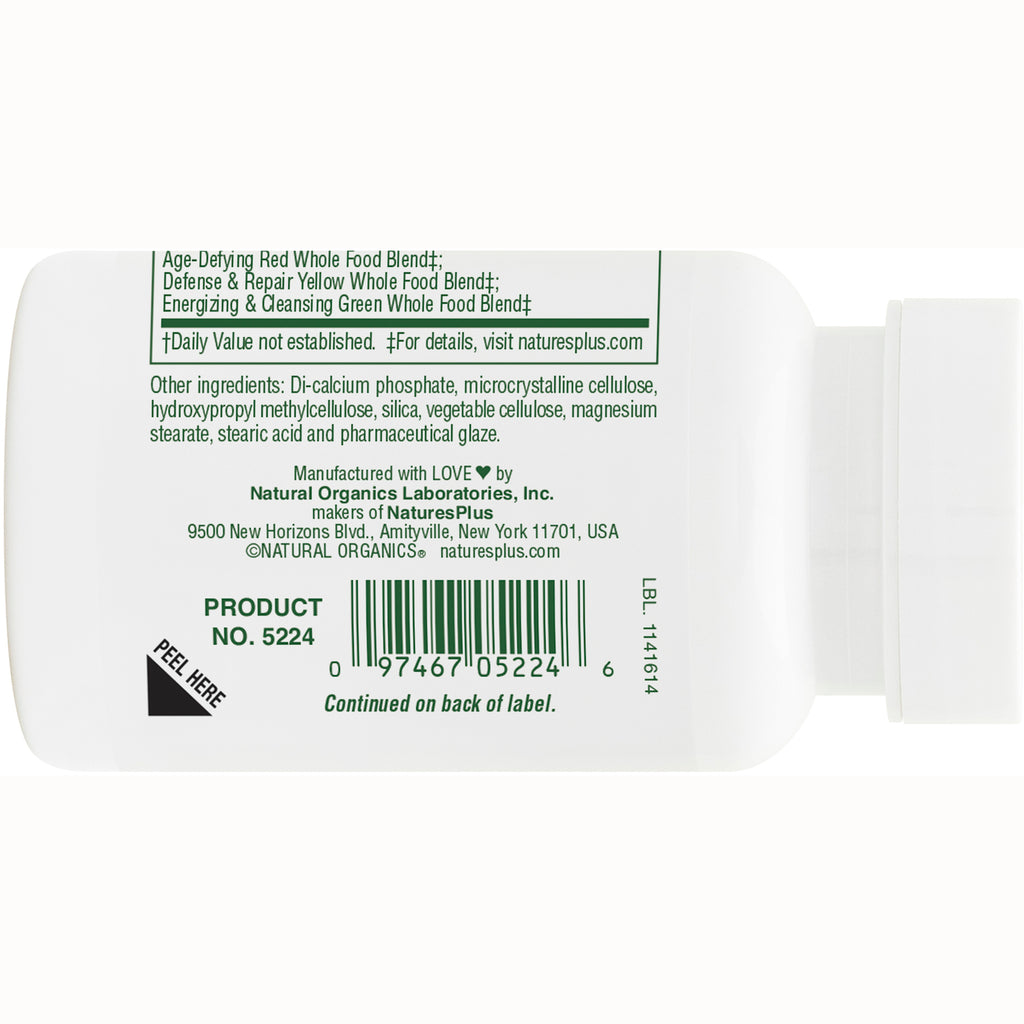 NTP119 | back label of white supplement bottle showing ingredients, barcode, product no 5224 and manufacturer info - Thumbnail