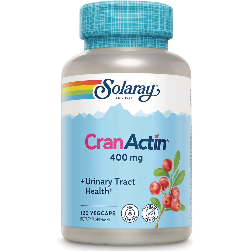 SLR432 | Solaray CranActin 400 mg bottle labeled 120 vegcaps, Urinary Tract Health - Thumbnail