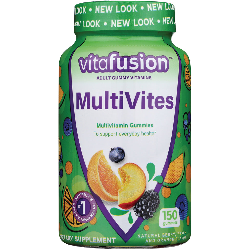 VFS016 | vitafusion MultiVites adult gummy vitamins, natural berry, peach and orange flavor, 150 gummies - Thumbnail
