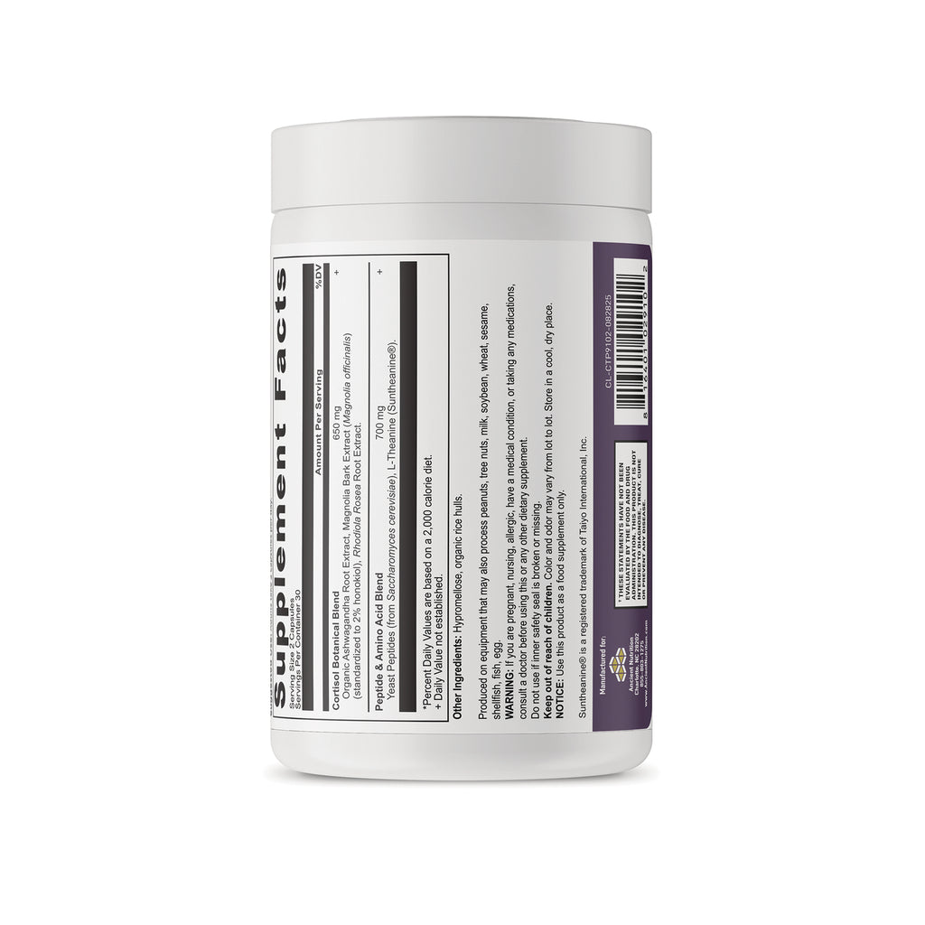ATN151 | Supplement Facts panel for a white bottle of sleep supplement with ingredients, warnings, and barcode - Thumbnail