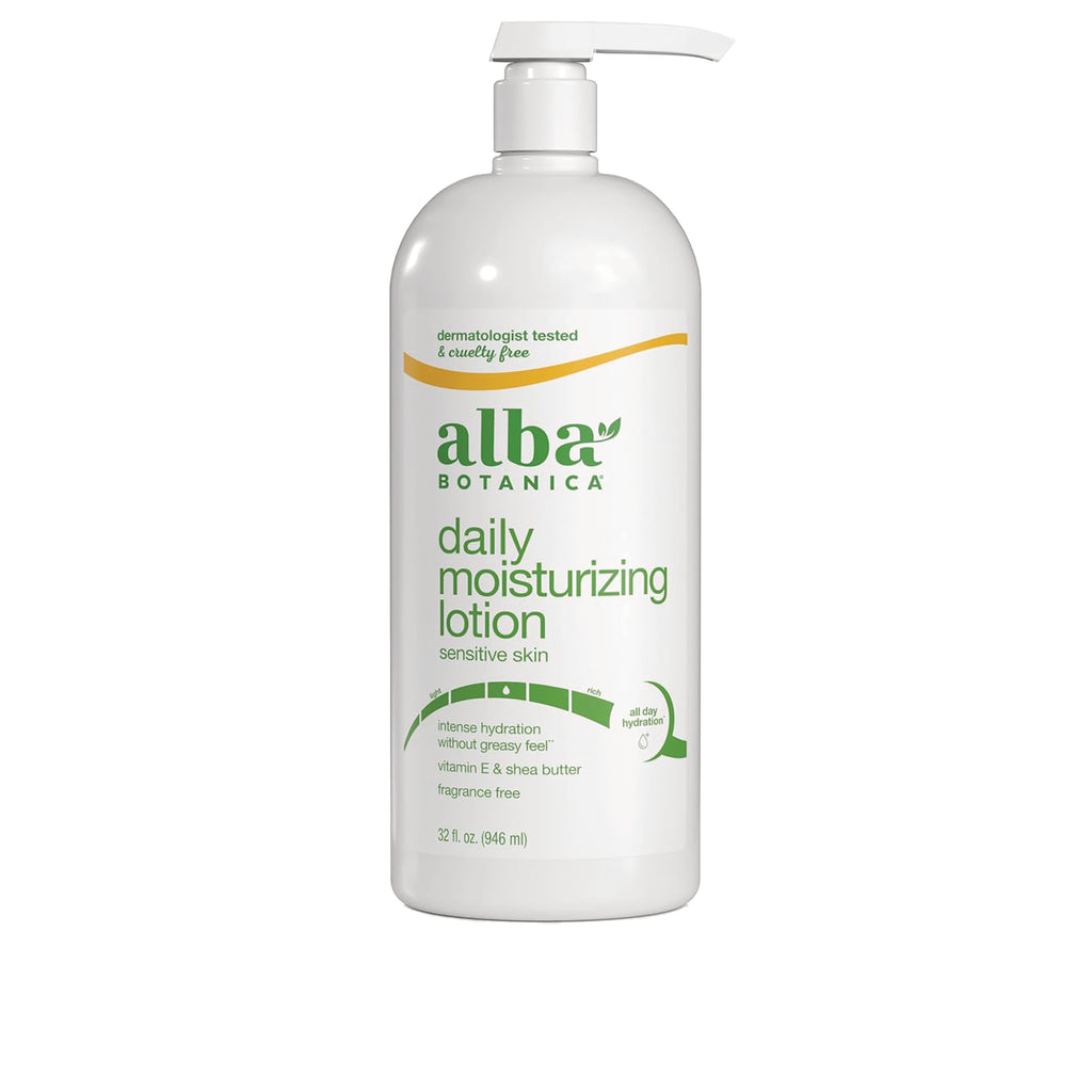 ABA006 | Alba Botanica daily moisturizing lotion pump bottle for sensitive skin, fragrance free, 32 fl oz - Thumbnail