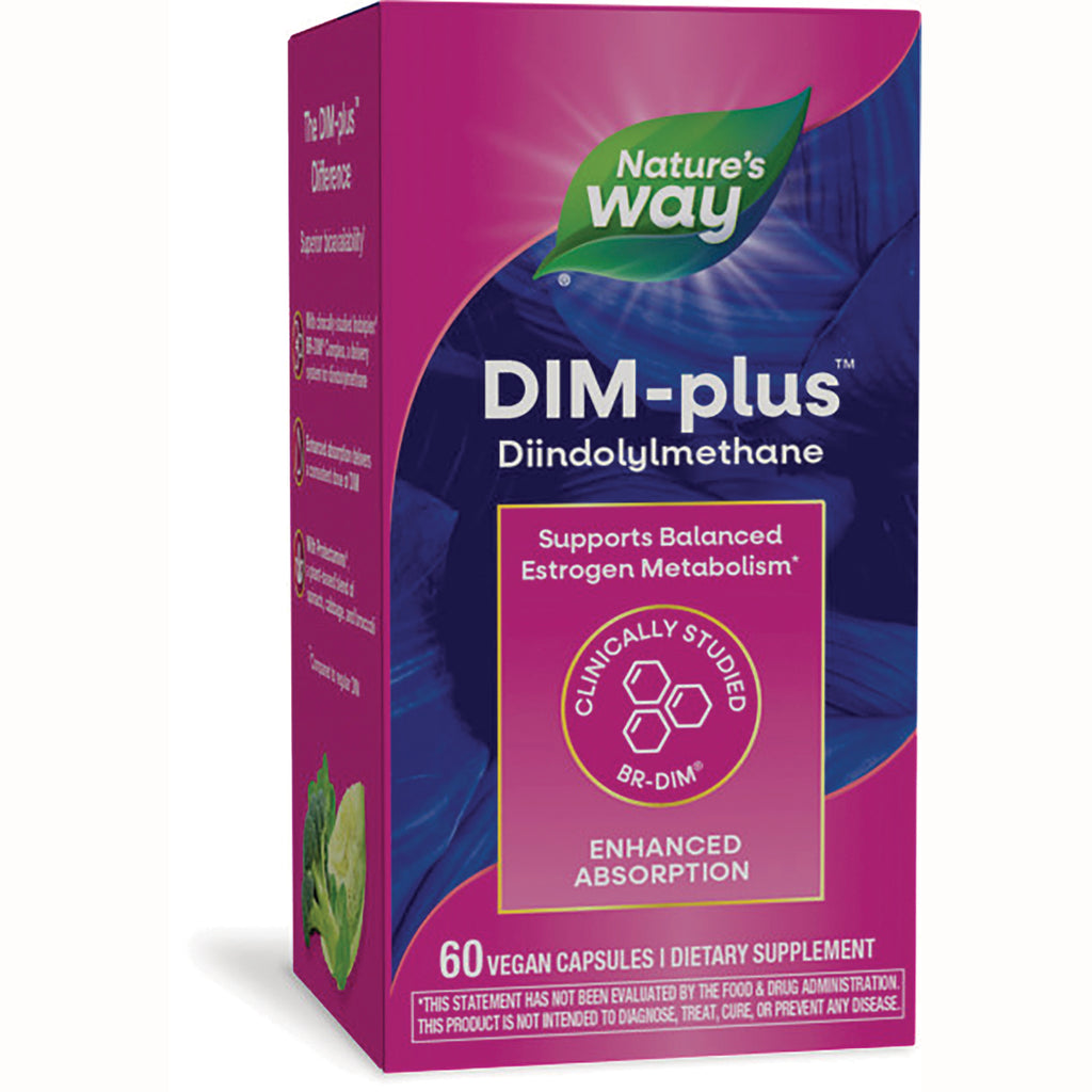 NW556 | Nature's Way DIM-plus Diindolylmethane box, 60 vegan capsules, supports balanced estrogen metabolism - Thumbnail