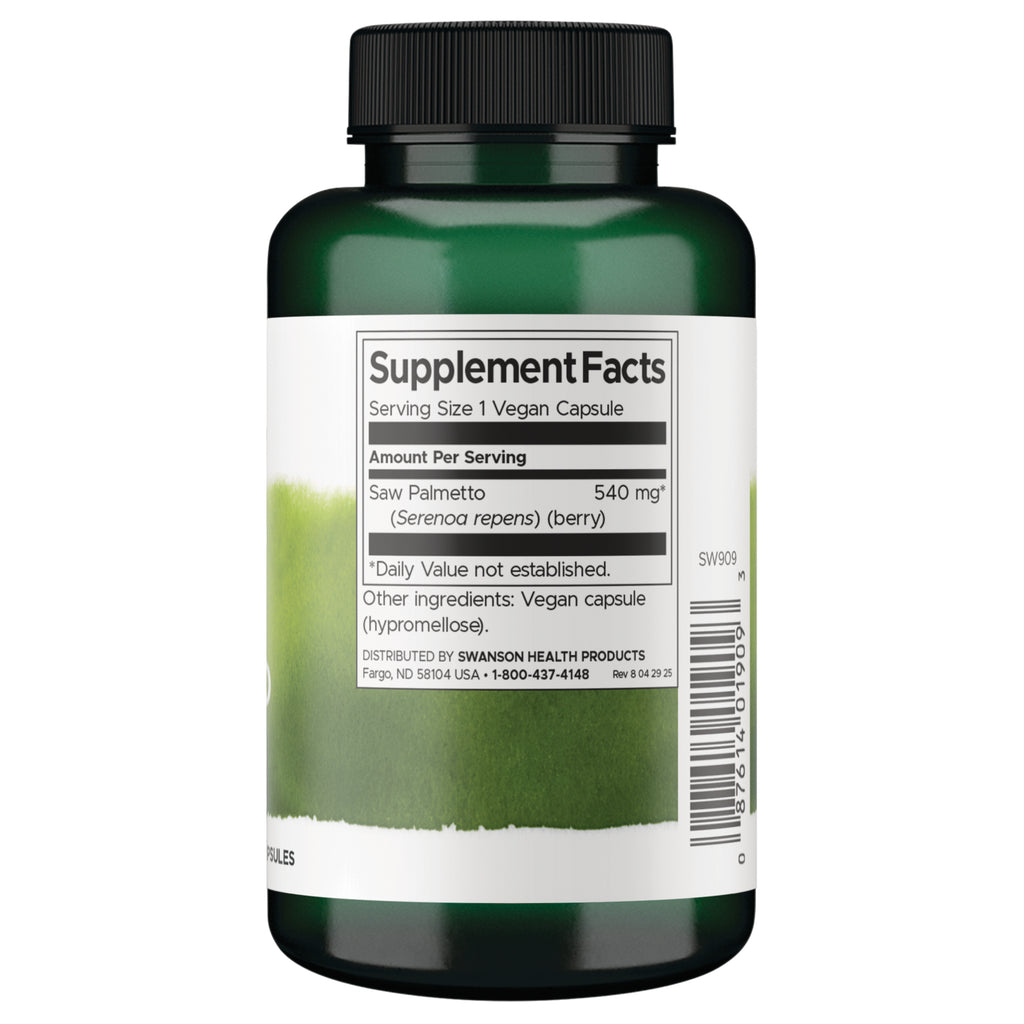 SW909 | Back label with supplement facts and serving information - Thumbnail