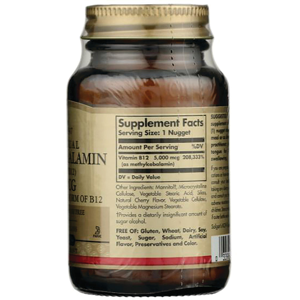 SLG348 | back of brown supplement bottle showing Supplement Facts label, serving size and ingredient list - Thumbnail