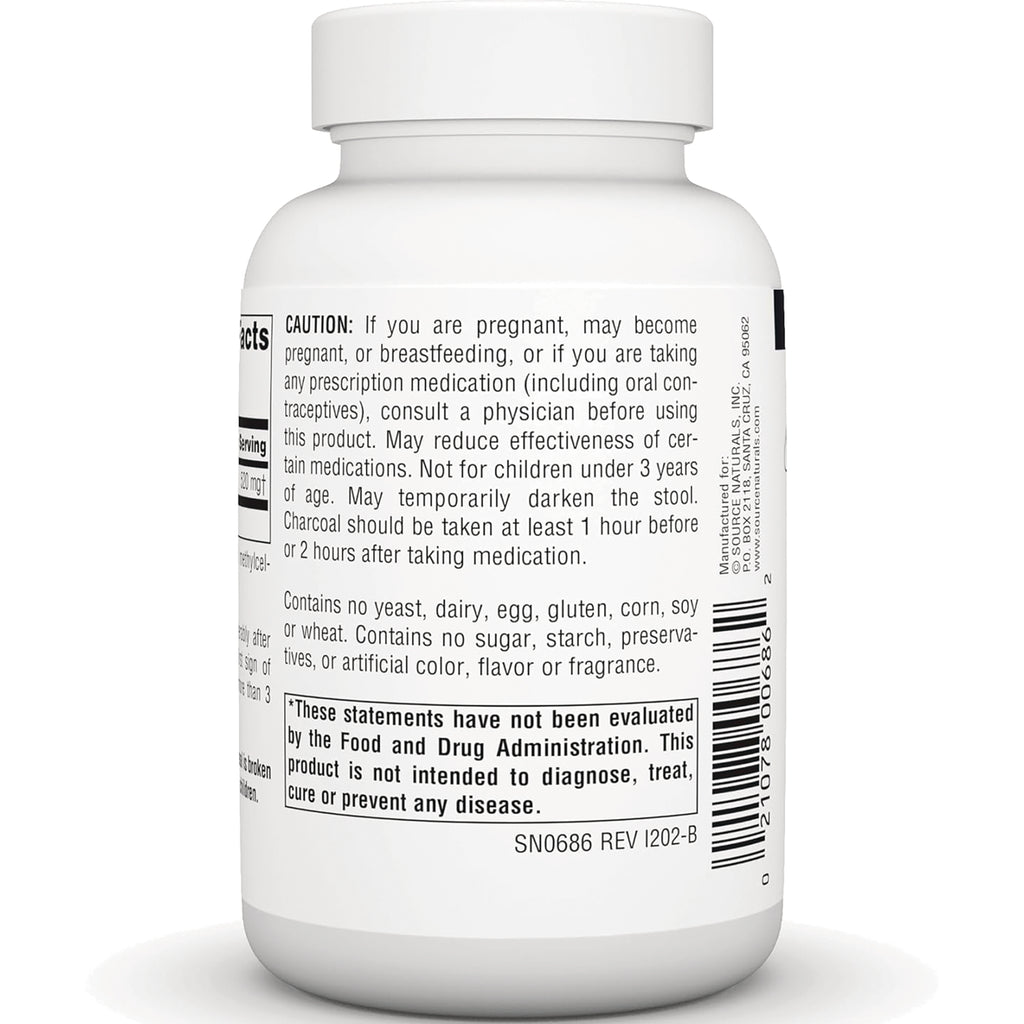 SN434 | Back label with caution and FDA disclaimer statements, ingredients info, and barcode - Thumbnail