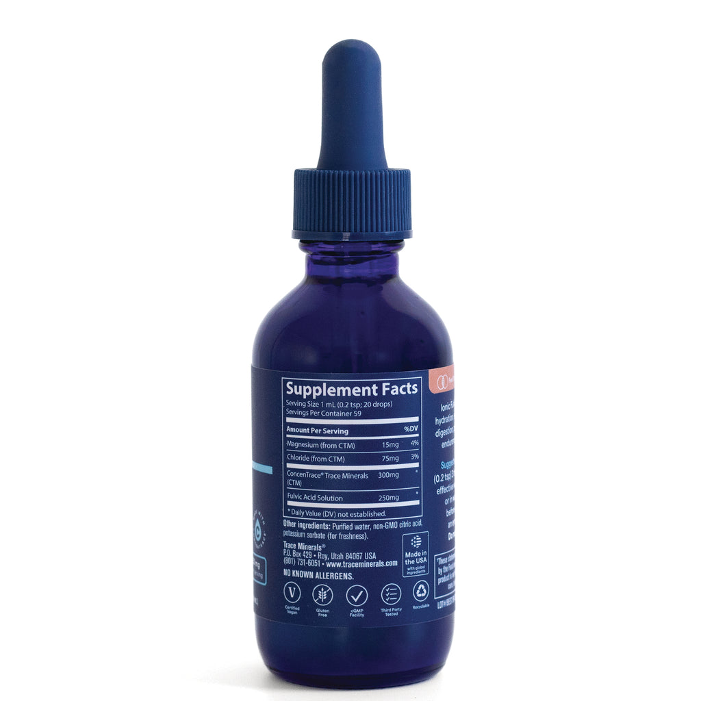 TM126 | Back of blue dropper bottle showing Supplement Facts panel and ingredients - Thumbnail