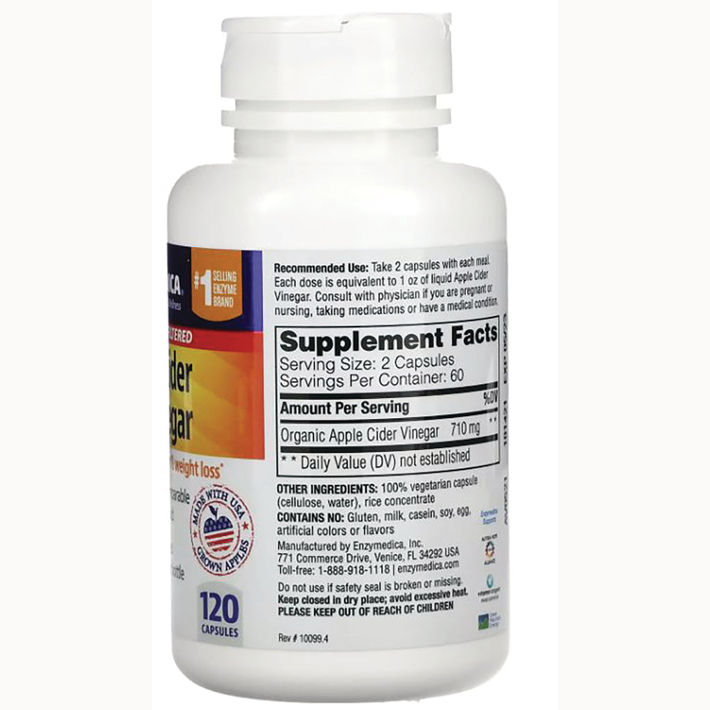 EMD081 | back label of white supplement bottle showing Supplement Facts panel and Serving Size 2 Capsules - Thumbnail
