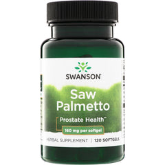 SWH222 | Swanson Saw Palmetto, Prostate Health, 160 mg per softgel, 120 softgels bottle