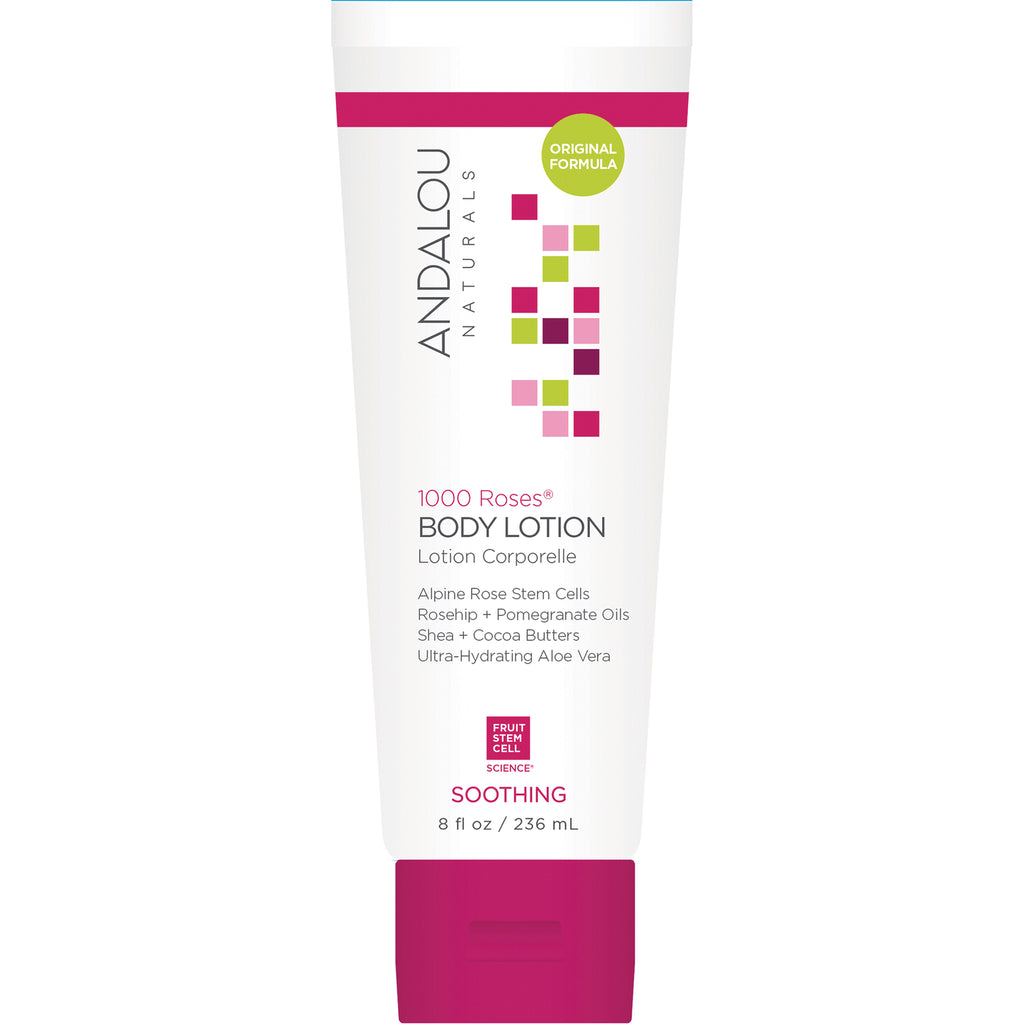 ADN082 | Andalou Naturals 1000 Roses Body Lotion, Soothing, Original Formula, 8 fl oz / 236 mL - Thumbnail