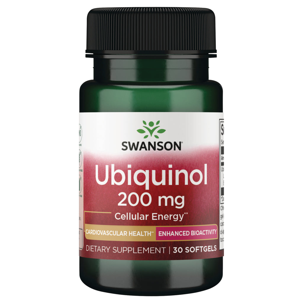 SWU1117 | Swanson Ubiquinol 200 mg softgels bottle, 30 count - Thumbnail
