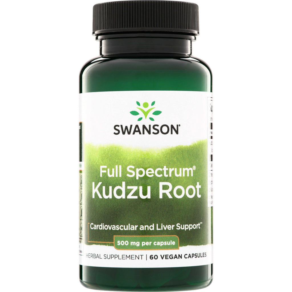 SW1034 | Swanson Full Spectrum Kudzu Root, Cardiovascular and Liver Support, 500 mg per capsule, 60 vegan capsules - Thumbnail