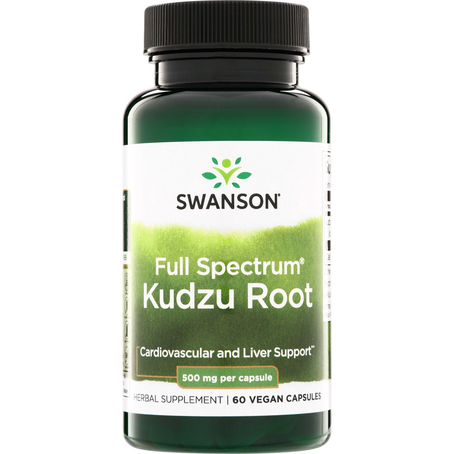 SW1034 | Swanson Full Spectrum Kudzu Root, Cardiovascular and Liver Support, 500 mg per capsule, 60 vegan capsules