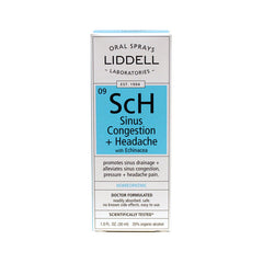 LID003 | Liddell oral spray box labeled ScH Sinus Congestion + Headache with Echinacea, front panel