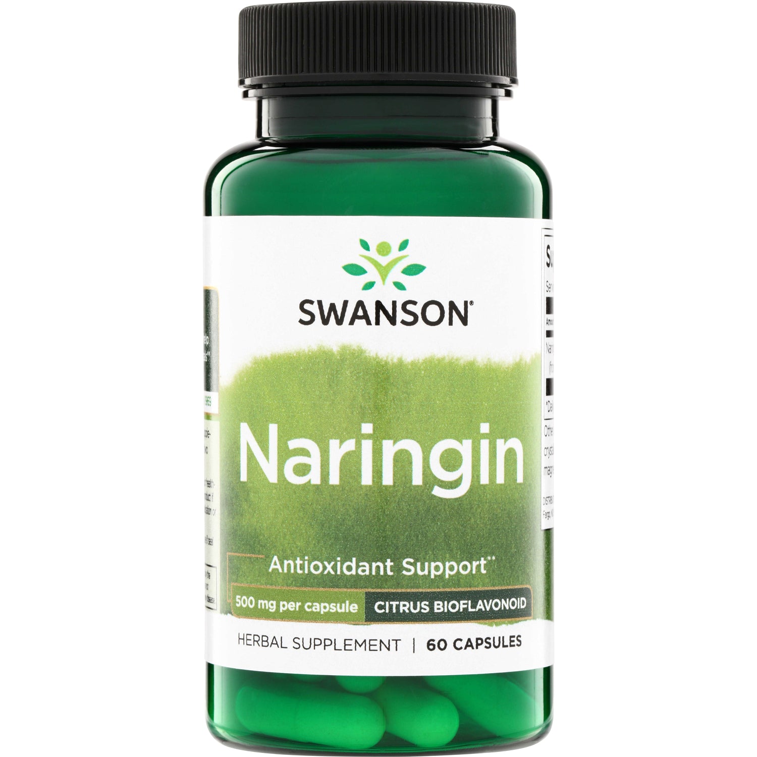 SWH173 | Swanson Naringin bottle front, Antioxidant Support, 500 mg per capsule, citrus bioflavonoid, 60 capsules