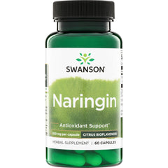 SWH173 | Swanson Naringin bottle front, Antioxidant Support, 500 mg per capsule, citrus bioflavonoid, 60 capsules