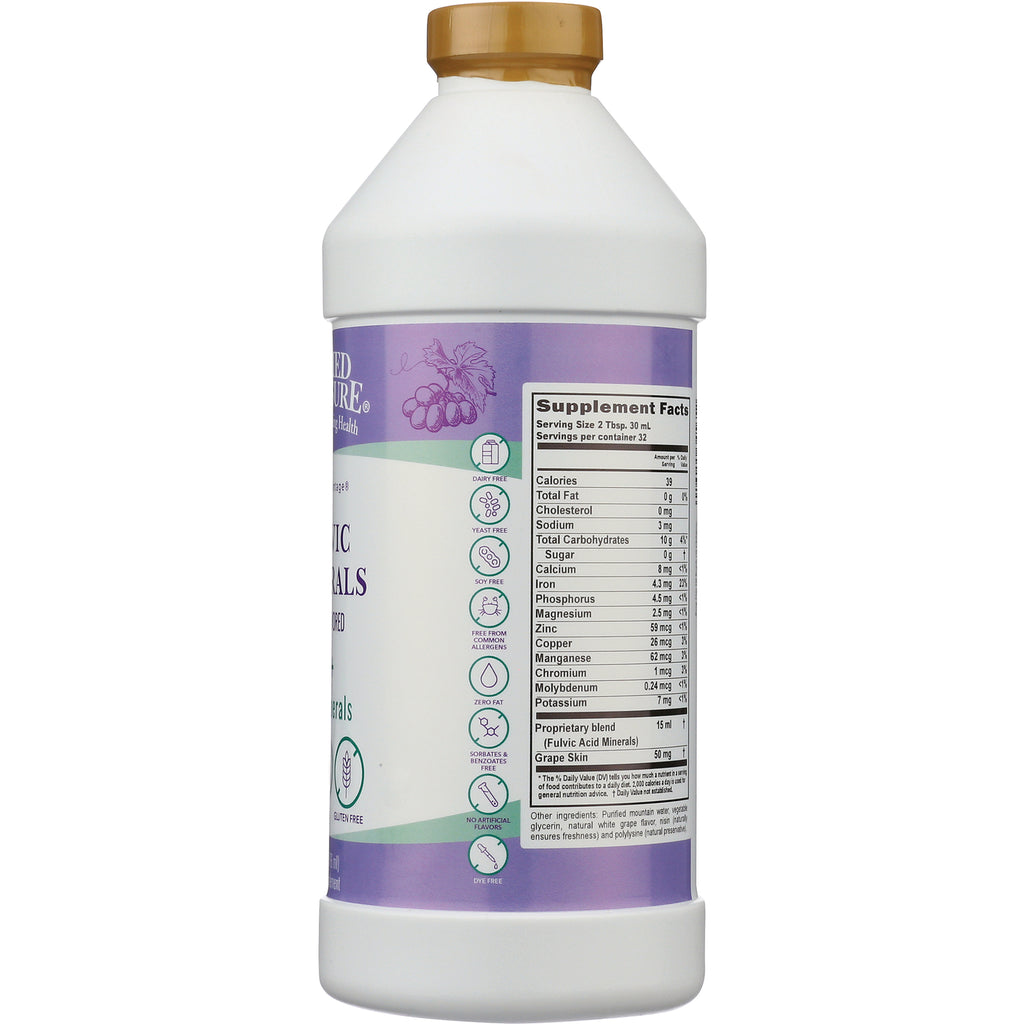 BTR026 | back of white bottle showing supplement facts panel, nutrient table and ingredient icons on purple label - Thumbnail