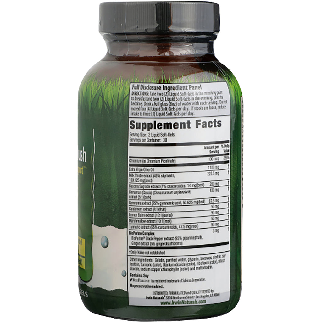 IR151 | Back of green supplement bottle showing Supplement Facts panel and ingredients list - Thumbnail
