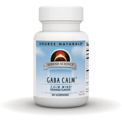 SN384 | Source Naturals Serene Science GABA Calm orange flavor, 30 lozenges bottle front